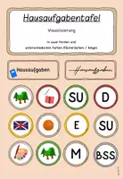 Vorschau - Poster - Hausaufgabentafel / Visualisierung Hausaufgaben - Deckblatt