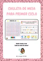 Vista previa - Refuerzo / NEE / Materiales de apoyo - Pack chuletas de mesa (primer, segundo y tercer ciclo) - página 1