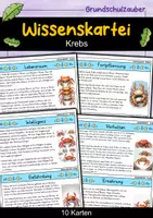 Vorschau - Bildkarten - Krebs - Wissenskartei - Tiere - Deckblatt
