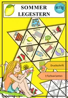 Vorschau - Spiele - Legestern Wortschatz Sommer DaF DaZ A1 A2 - Deckblatt