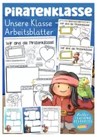 Vorschau - Arbeitsblätter - Unsere Piratenklasse (Arbeitsblätter zum Vorstellen der Klasse) - Deckblatt
