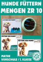 Vorschau - Stationenlernen - Hunde füttern ZR 10 Mengen zuordnen Mathe Vorschule 1. Klasse - Deckblatt
