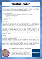Vorschau - Arbeitsblätter - AnybookPro Material: Hörrätsel Herbst - Seite 1