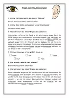 Vorschau - Arbeitsblätter - Sinnesorgane - Fragen zum Film - WAS IST WAS - Auge - Ohr - Seite 2