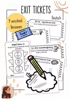 Vorschau - Arbeitsblätter - Exit Tickets Deutsch (Reflexionskarten) - Deckblatt