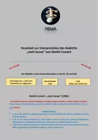 Vorschau - Unterrichtsreihen - Gedicht "nach hause" v. Cumart - Vorbereitung einer Interpretation - Deckblatt