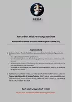 Vorschau - Arbeitsblätter - Kurzgeschichten + Kommunikation (EF): Klausur "Happy End" v. K.Marti - Deckblatt