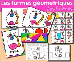 Aperçu - Jeux - Formes géométriques - Licornes - Page de couverture