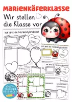 Vorschau - Arbeitsblätter - Marienkäferklasse vorstellen Klassentier Marienkäfer - Deckblatt