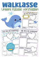 Vorschau - Arbeitsblätter - Walklasse vorstellen Arbeitsblätter Klassentier Wal - Deckblatt
