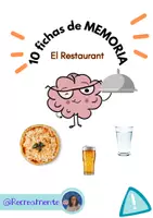 Vista previa - Hojas de trabajo - Fichas Cognitivas - Memoria - El restaurant - Portada
