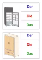 Vorschau - Bildkarten - bestimmter Artikel Möbelstücke Bildkarten/ Klammerkarten - Seite 1