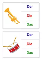 Vorschau - Bildkarten - Bestimmter Artikel Musik Bidlkarten/ Klammerkarten - Seite 2
