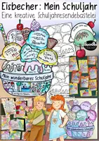 Vorschau - Arbeitsblätter - Schuljahresende: Mein Schuljahr / Eisbecher - Sommer / Sommerferien - Seite 1