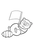 Vorschau - Mal- und Bastelvorlagen - Waschbär mit Prideflag Bisexuell - Clipart Grafiken - Seite 3