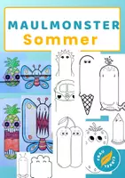 Vorschau - Mal- und Bastelvorlagen - Maulmonster basteln Vorlagen Sommer - Deckblatt