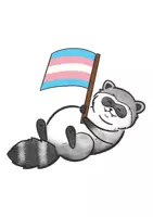 Vorschau - Mal- und Bastelvorlagen - Waschbär mit Prideflag Transsexuell - Clipart Grafiken - Seite 2