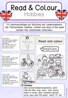 Vorschau - Arbeitsblätter - Read & Colour: Hobbies (Englisch Klasse 3/4) - Deckblatt