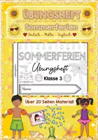 Vorschau - Arbeitsblätter - Ferienheft Sommer - Übungsheft - Deutsch, Mathe, Englisch - Klasse 3 - Deckblatt