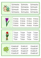 Vorschau - Fördermaterial/Inklusion - Frühling, Finde die richtigen Wörter, Unsinnwörter Karteikarten - Seite 3