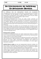 Vorschau - Arbeitsblätter - Aufklärungsliteratur: Autoren, Werke und Ideen der Epoche - Seite 1