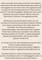 Vorschau - Spiele - Legesterne zum Thema Tiere (DaZ, Anfangsunterricht) - Seite 1