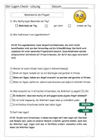 Vorschau - Arbeitsblätter - Quiz zum Lügen Check - (mit Lösung) - Seite 2