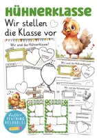 Vorschau - Arbeitsblätter - Hühnerklasse Klasse vorstellen Klassentier Huhn - Deckblatt