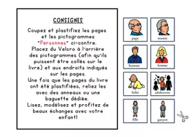 Aperçu - Apprentissages en autonomie - Livre Adapté en CAA, Qui est là ? Thème des personnes - Page de couverture