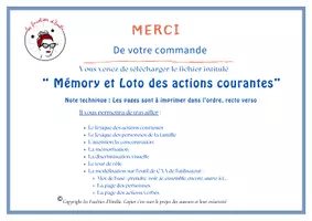 Aperçu - Jeux - Mémory et Loto des Actions courantes, Thème des Personnes - Page 1