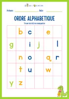 Aperçu - Apprentissages en autonomie - Graines d'O - Ordre Alphabetique - Matériel Pédagogique - Page 1