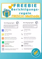 Vorschau - Arbeitsblätter - Freebie Berichtigungsregeln FRESCH-Methode - Deckblatt