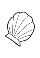Vorschau - Mal- und Bastelvorlagen - Einzelne Muschel - Clipart Grafiken - Seite 3