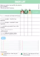 Vorschau - Arbeitsblätter - Checkliste Written Discussion - Self- or Partnerfeedback - Deckblatt