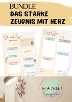 Vorschau - Mal- und Bastelvorlagen - Bundle Das starke Zeugnis mit Herz für die Sekundarstufe 1 & 2 - Deckblatt