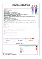 Vorschau - Arbeitsblätter - Hablar por teléfono - Arbeitsblätter - Deckblatt