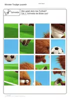 Vorschau - Arbeitsblätter - Arbeitsblätter Monster-Torjäger puzzeln | 16 Teile - Seite 2