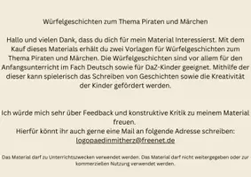 Vorschau - Spiele - Würfelgeschichten Piraten und Märchen (Schreibanlass, Geschichten) - Seite 1