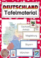 Vorschau - Arbeitsblätter - Deutschland - Tafelmaterial zu den Bundesländern - Deckblatt