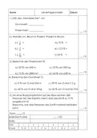 Vorschau - Stationenlernen - Leistungskontrolle zum Thema Prozentrechnung - Deckblatt