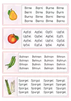 Vorschau - Fördermaterial/Inklusion - Finde die richtigen Wörter, Obst und Gemüse, Unsinnwörter - Seite 2