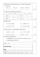 Vorschau - Arbeitsblätter - Eine Klassenarbeit zu den rationalen Zahlen - Seite 1