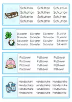 Vorschau - Fördermaterial/Inklusion - Finde die richtigen Wörter, Winter, Karteikarten - Seite 3