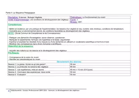 Aperçu - Préparation de séance / Séance complète - Dossier Prof CRPE : Séquence de Science La germination - Page 3