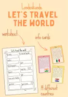Vorschau - Arbeitsblätter - Landeskunde - Let's travel the world - 14 countries - Deckblatt