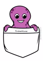 Vorschau - Anderer Materialtyp - Krakenklasse Oktopusklasse Namensschild Sticker Schulanfang - Seite 3