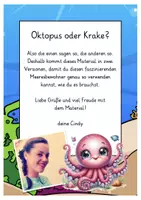 Vorschau - Arbeitsblätter - Krakenklasse Oktopusklasse Klasse vorstellen Klassentier Material - Seite 1