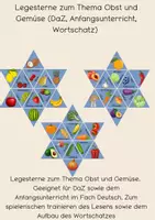 Vorschau - Spiele - Legesterne Obst und Gemüse (DaZ, Anfangsunterricht) - Deckblatt
