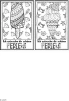 Vorschau - Mal- und Bastelvorlagen - Ausmalbilder Sommer | Sommerferiengrüße zum Ausmalen: Eiscreme-Doodles - Seite 3