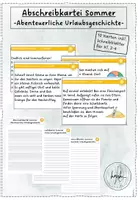 Vorschau - Arbeitsblätter - Abschreibkartei Sommer - Abenteuerliche Urlaubsgeschichte (Kl. 2-4) - Deckblatt